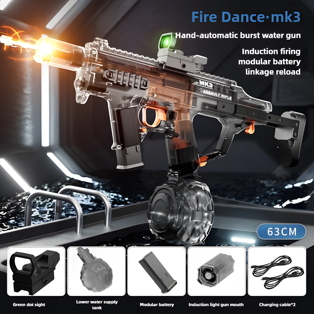 Shadow electric water gun — automatic water blaster rifle — product photo 7