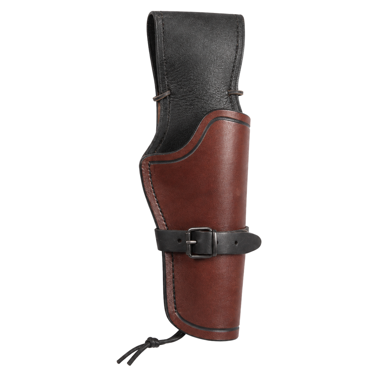 Saddle-brown Western Thigh Holster for compatible toy revolver-style blasters