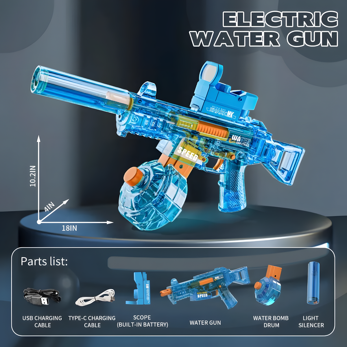 Viper electric water gun — automatic long-range water blaster rifle — product photo 9