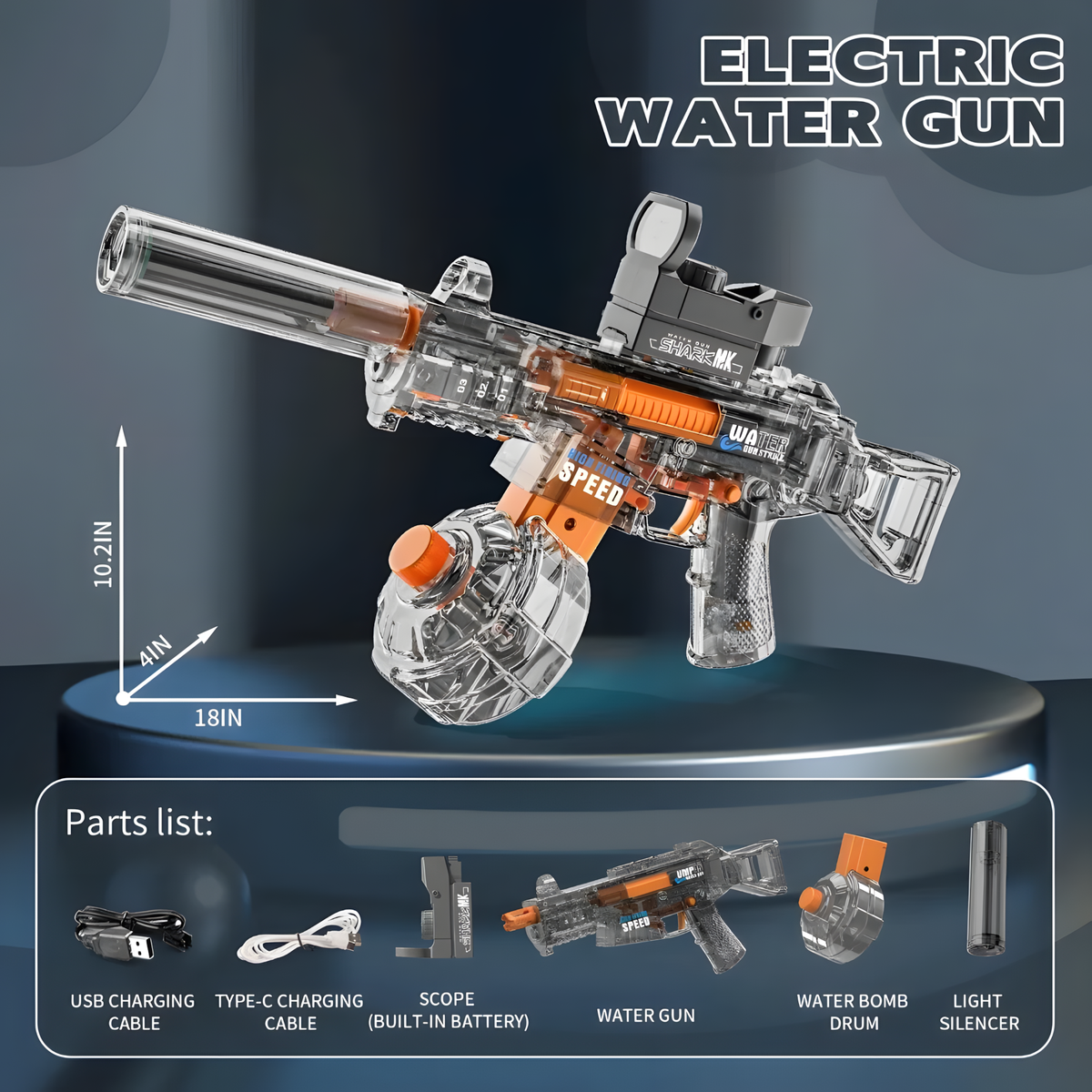 Viper electric water gun — automatic long-range water blaster rifle — product photo 10