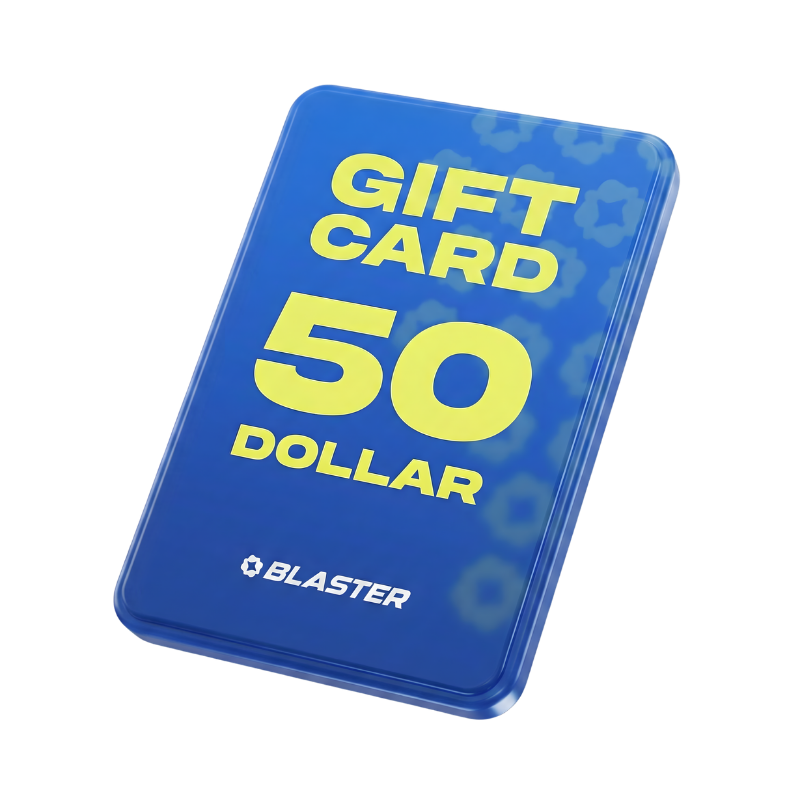 Blue and yellow 50 dollar Blaster digital gift card