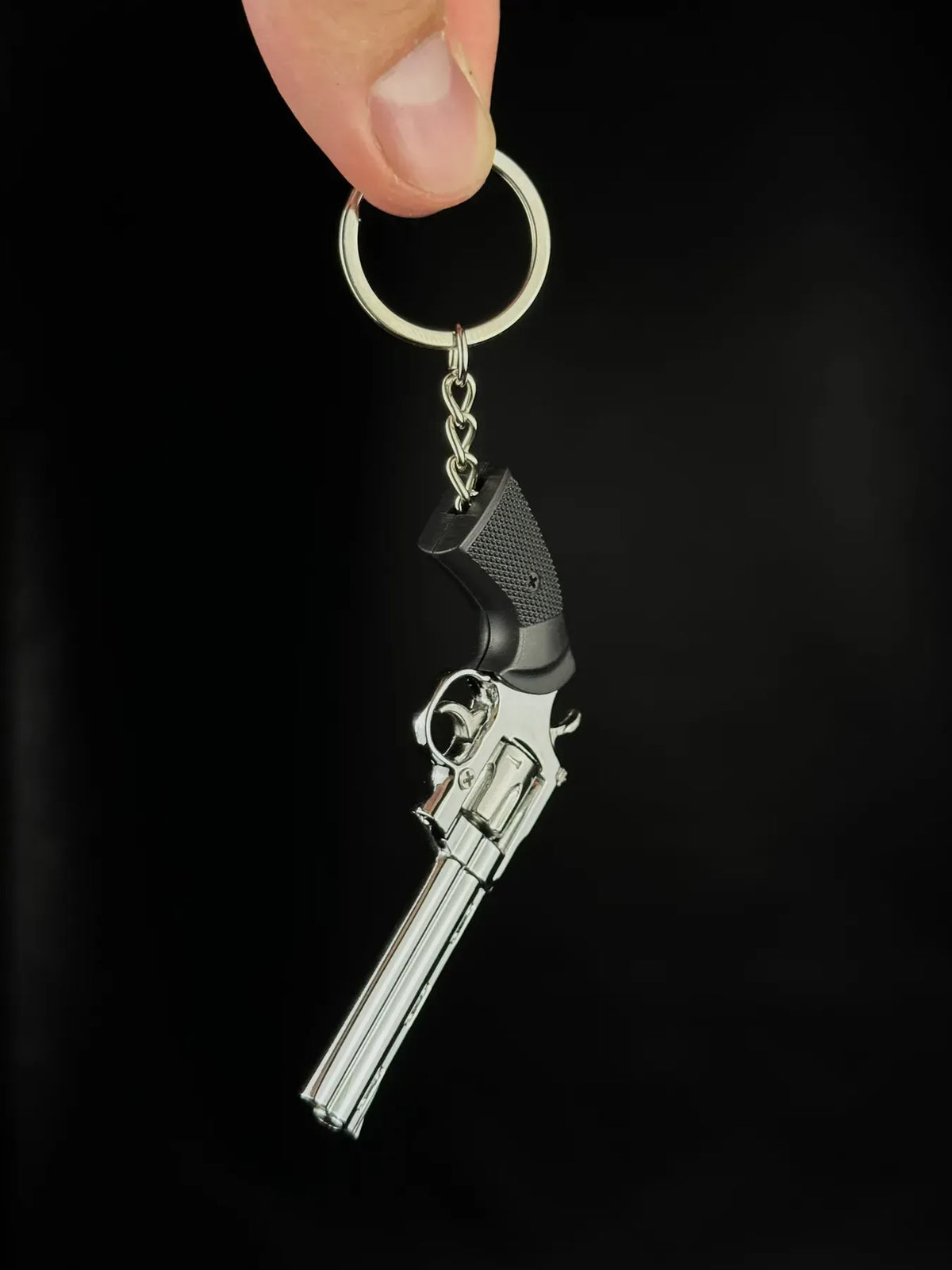 BL keychain gallery - Silver Revolver Keychain - 2