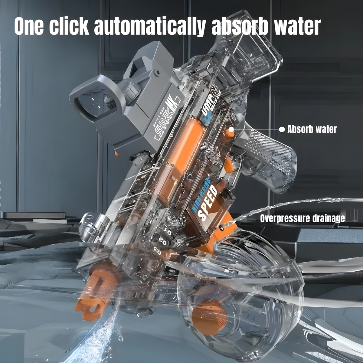 Viper electric water gun — automatic long-range water blaster rifle — product photo 6