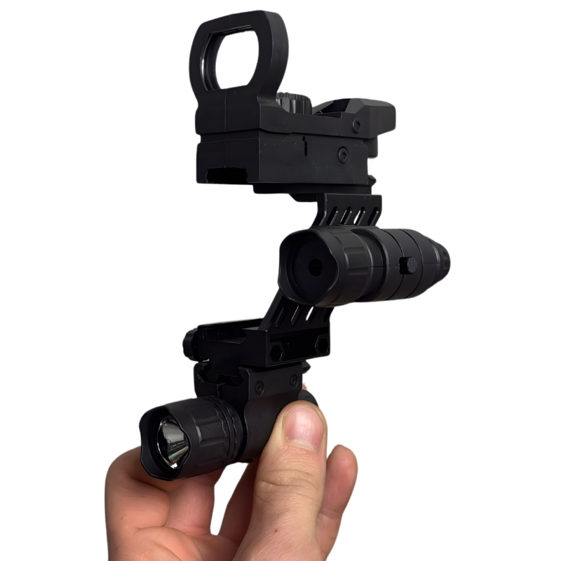 3-in-1 Blaster Attachment blaster accessory — held in hand showing size and scale