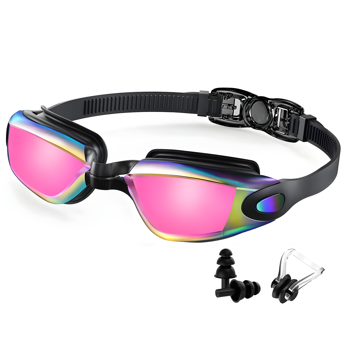 Swim Goggles +Free Ear Plugs & Nose Clip — product photo 10
