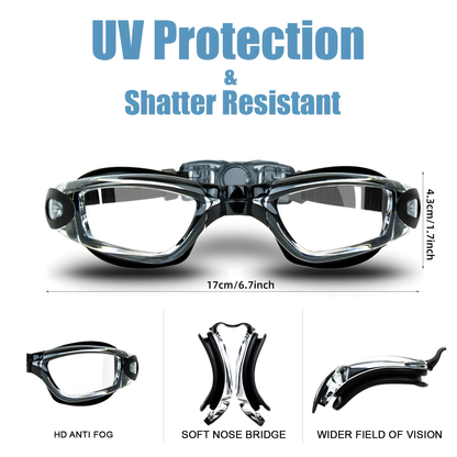 Swim Goggles +Free Ear Plugs & Nose Clip — product photo 7