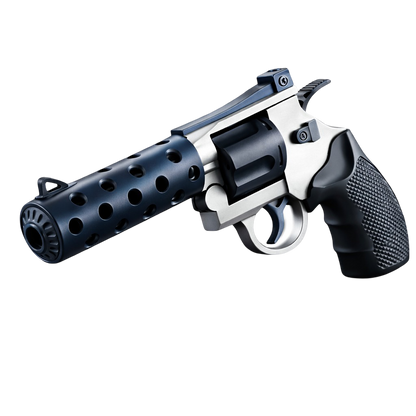 Vortex shell ejecting toy revolver — soft bullet blaster with rotating cylinder — product photo 6