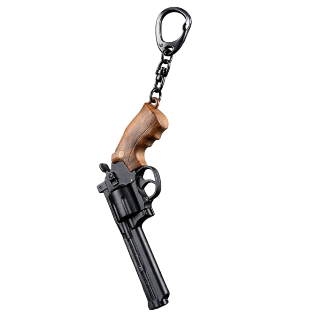Mini Revolver Keychain side view