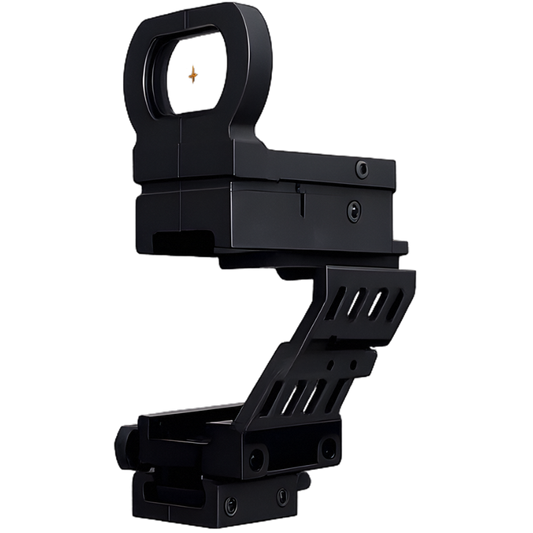 Red dot sight with integrated rail mount for shell blaster