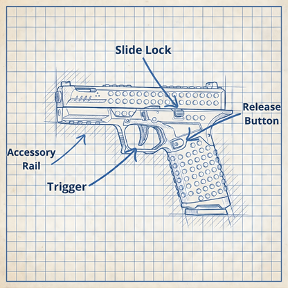 Brick-built Raven shell blaster with FREE bricks — mid-build showing construction bricks assembly