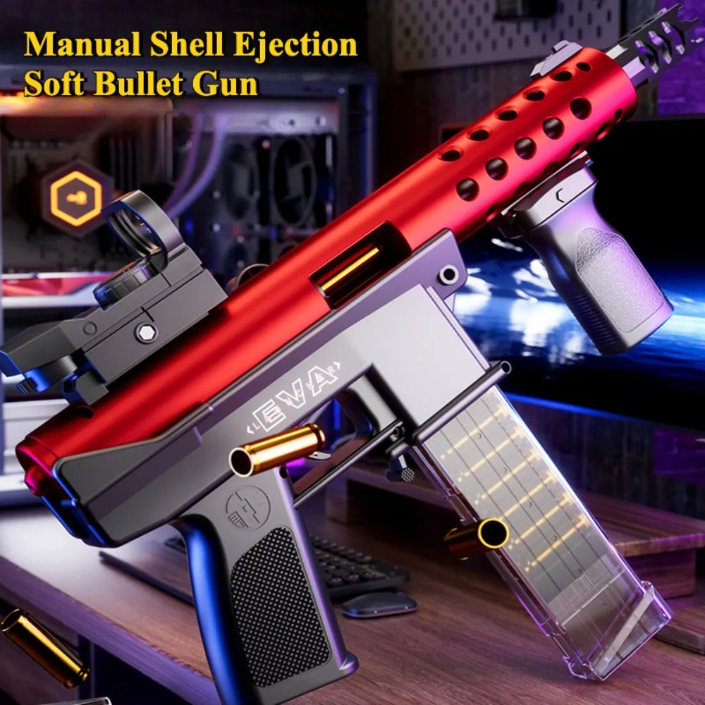 TEC9 Shellblaster — Red — manual toy-shell mechanism