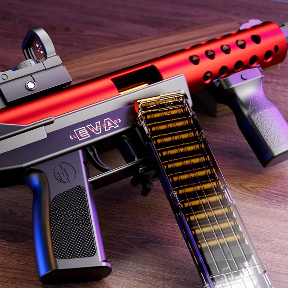 TEC9 Shellblaster — Red — clear magazine and toy casings