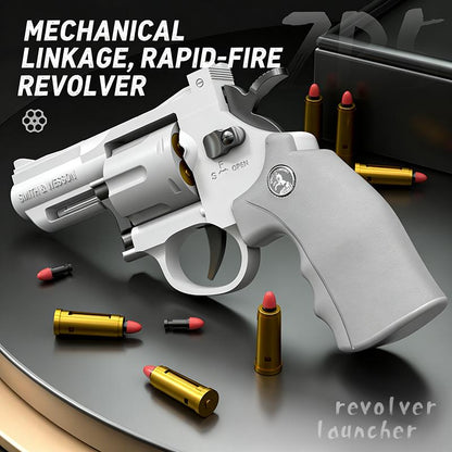 Bulldog Shellblaster White snub-nose revolver blaster with shells