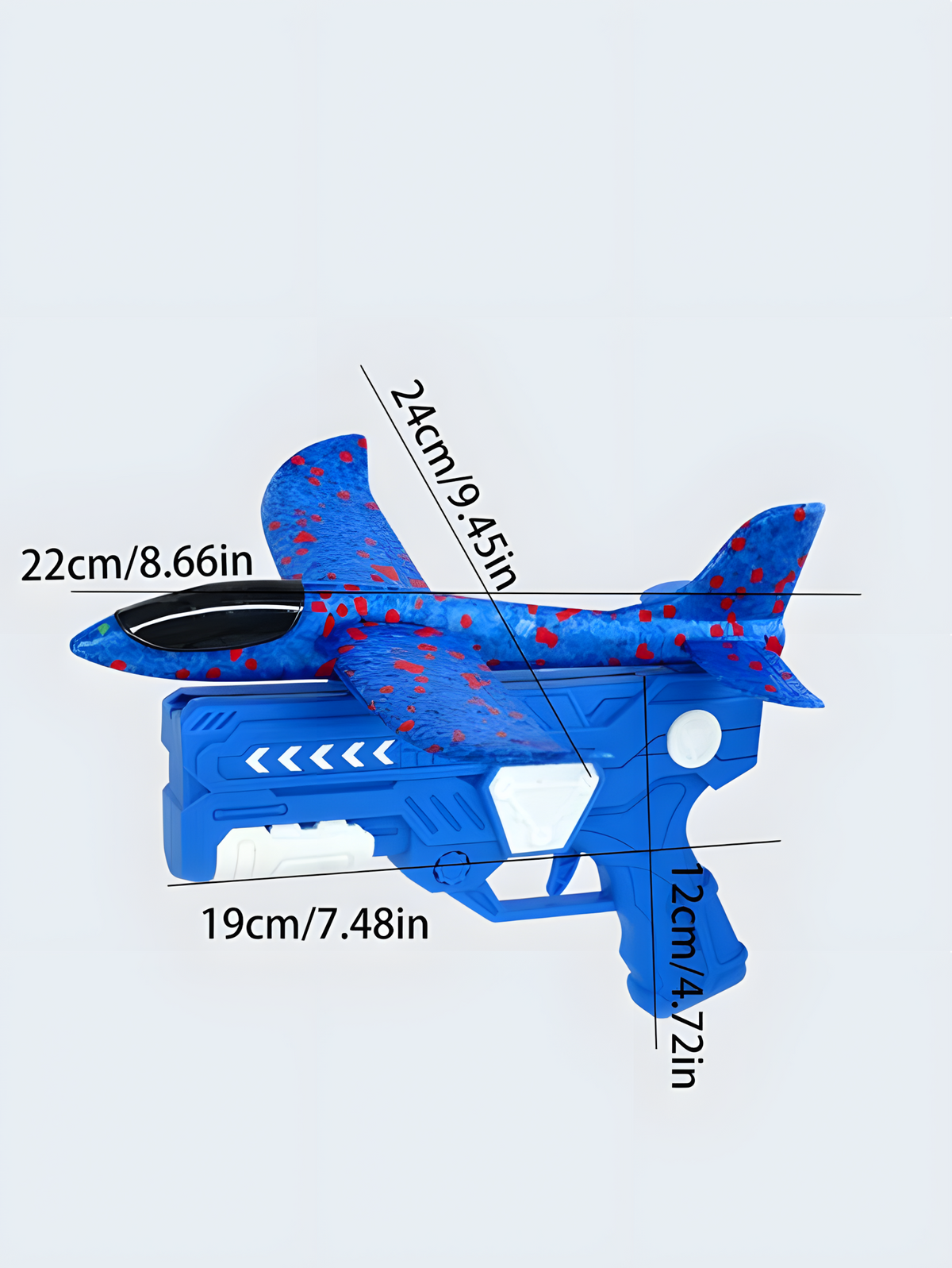 Falcon toy — full kit contents with casings and plastic darts