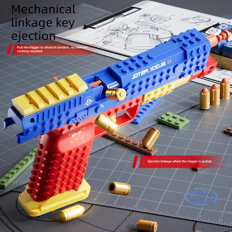 Lancer Shellblaster ejecting a toy casing when the trigger is pulled