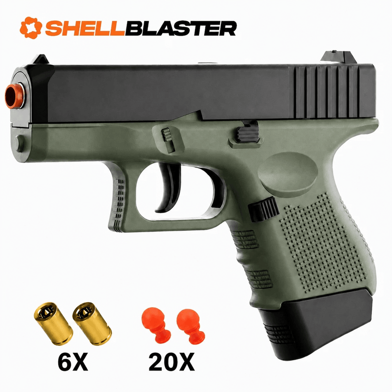 Mamba Shellblaster in Green with 6 toy casings and 20 plastic darts