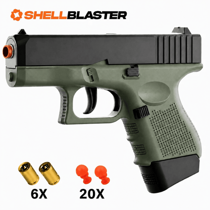Mamba Shellblaster in Green with 6 toy casings and 20 plastic darts