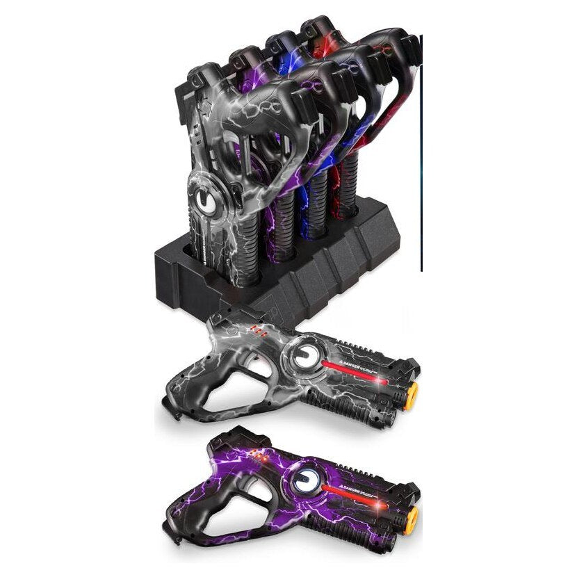 Photon Laser Blaster set, gray and purple colourway