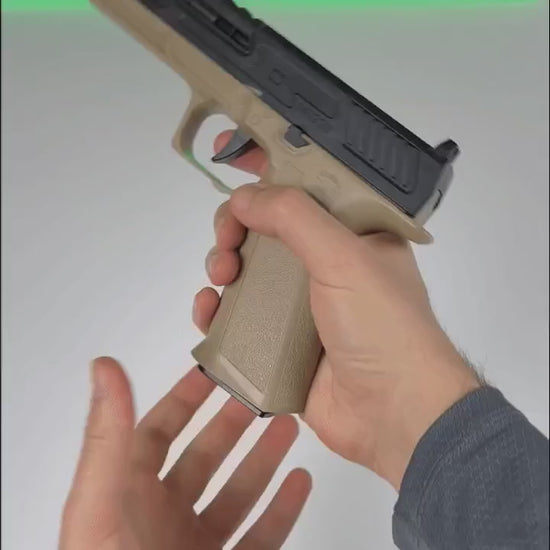 Loads and fires the Tan and Black Void variants; casing ejection is visible.