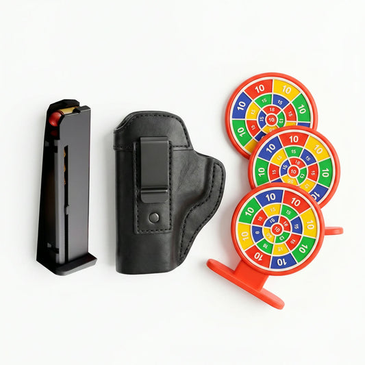 Loadout Bundle — extra magazine, leather holster and 3 dart targets